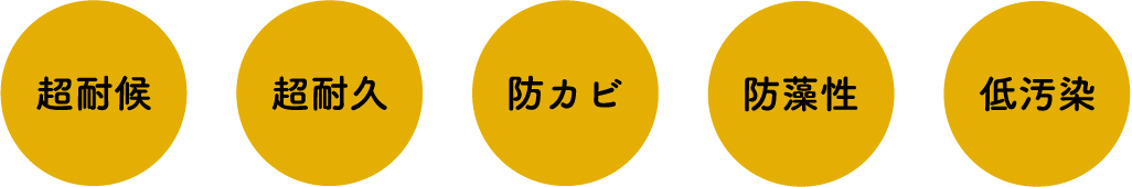 超耐候 超耐久 防カビ 防藻性 低汚染
